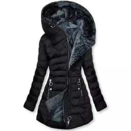 European American New Fashion Women's Solid Color Simple Basic Slim Casual Trendy Daily Hooded Quilted Coats Female Parkas Tops