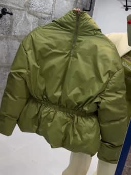 Women's Padded Jackets Hooded Stand Collar Zipper Cropped Coats Winter Female Lantern Sleeves Solid Loose Jacket New Outerwears