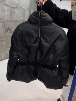 Women's Padded Jackets Hooded Stand Collar Zipper Cropped Coats Winter Female Lantern Sleeves Solid Loose Jacket New Outerwears