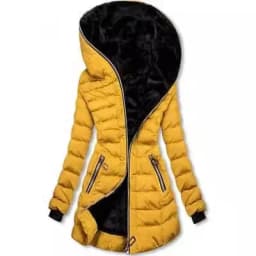 Winter Cotton-padded Clothes Womens Hooded Warm Velvet Cotton-padded Clothes Medium and Long Jackets Black Cotton-padded Jackets