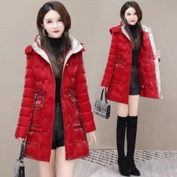 New 2025 Shiny Down Cotton Coat Women Korean Winter Thick Warm Long Hooded Parkas Female Casual Windproof Jackets Ladies Outerwe