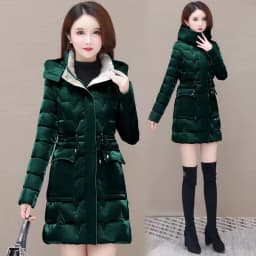 New 2025 Shiny Down Cotton Coat Women Korean Winter Thick Warm Long Hooded Parkas Female Casual Windproof Jackets Ladies Outerwe