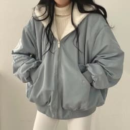 Xpqbb Autumn Winter Thicken Jackets Women Casual Loose Zipper Warm Fleece Hooded Parkas Female Double-Layer Simple Plush Coats