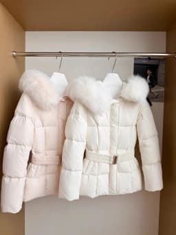 Korean Style Women's Hooded Jacket Warm Cotton Outerwear Coat with Fur Collar Slimming Design Winter Commute Fashion
