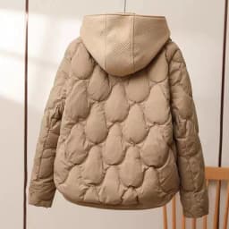 2025 Winter Hooded Cotton Jacket Women Short Fake Two-Piece Down Cotton Jacket Women Loose Thicken Cotton Coat New Women Parkas