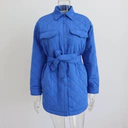 CM.YAYA Vintage Women Argyle Long Sleeve Single Breasted Lapel Collar Slim Parkas Jacket 2022 Autumn Winter Warm Trench Outwear