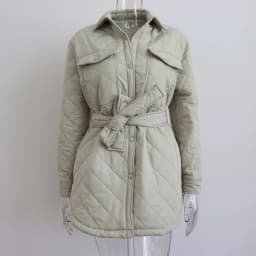 CM.YAYA Vintage Women Argyle Long Sleeve Single Breasted Lapel Collar Slim Parkas Jacket 2022 Autumn Winter Warm Trench Outwear