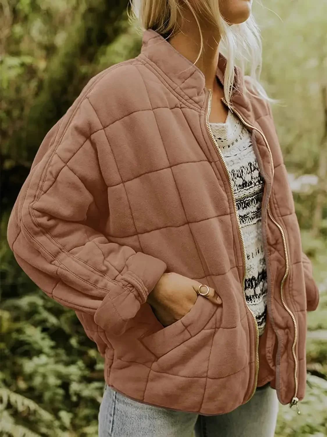 Spring Knitted Women Jacket Black Stand Keep Warm Thick Loose Coats Female Spring Casual Elegant Trendy Ladies Clothes