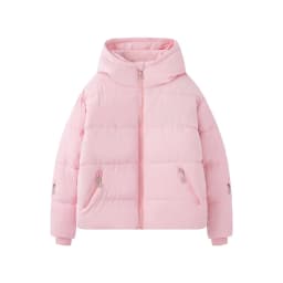 JNLEAOG Autumn New Faionable Street Sle Women's down Cotton Jaet Long Sve Hooded Versatile Sli Snow Series Coat
