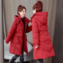 Detachable Hat down Cotton Jacket Large Size Loose Anti-Aging Mid-Length Women's Outerwear Winter Clothes New Arrival 2025