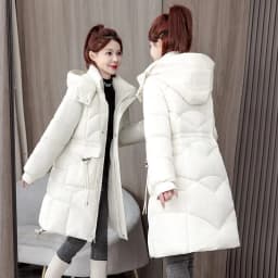Detachable Hat down Cotton Jacket Large Size Loose Anti-Aging Mid-Length Women's Outerwear Winter Clothes New Arrival 2025