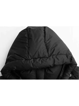 2025 Autumn Winter Women Y2k Japanese Black Hoodie Padded Jacket Stand Collar Down Jacket Korean Thick Parkas Outwears Tide New
