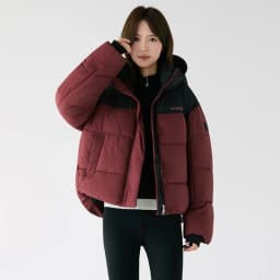 2026 Winter New Short Hooded Splice Color Cotton Jacket Women's Sporty Thick Warm Couple Style Outerwear Polyester Fiber Filled