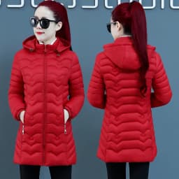 Women's Mid-Length down Cotton Jacket Mommy Style Winter Special Thickened Fashion Slimming Large Size Stylish Coat