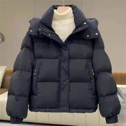 Cotton-Padded Coat Ladies New Autumn Winter 2025 Korean Down Jacket Women's Parkas Short Bread Outerwear Hooded Cotton Jackets