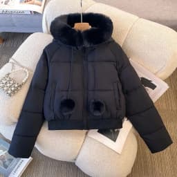 New 2025 Fashion High-end Elegant Women's Winter Parkas Coat Long Sleeve Short Be All-match Ladies Down Cotton-padded Jacket