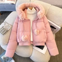 New 2025 Fashion High-end Elegant Women's Winter Parkas Coat Long Sleeve Short Be All-match Ladies Down Cotton-padded Jacket