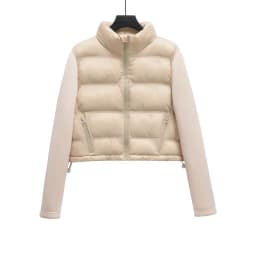 Winter Jackets For Women 2025 Black Spliced Long Sleeve Winter Women's Cold Coat Luxury Parkas Female New In Outerwear