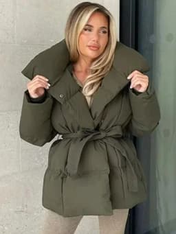 Warm Parkas Women Long Coats 2025 Autumn Winter Khaki Black Long Sleeve Coat Khaki High Waist Casual Elegant Y2k Jackets Thick