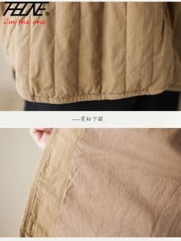 THHONE Autumn Winter New 2026 Jacket Women Coat Parkas Padded Vintage Korean Style Loose Solid Warm Casual V-neck Top Outerwear