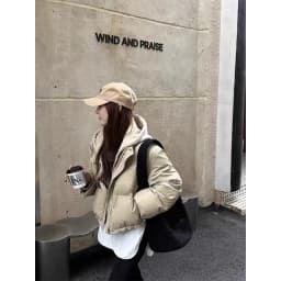 Hooded Short Parkas Women Fashion Black Patchwork Puffer Jacket Winter Streetwear Down Coats Korean Cotton Padded Outerwears New