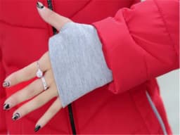 New Women's Cotton Coat Short Outwear Standing Collar Zipper Jacket Drawstring Slim Multicolor Winter Small Tops Warm Handguard