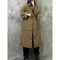 Women Jacket Mid Length Cotton Padded Winter Coats Casual Maxi Turn Down Collar Long Sleeves Big Pockets Thickened Parkas Coat