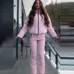 Winter Warm Hooded Ski Wear Suits For Women Windproof Waterproof Park Coat High Waist Warm Pants 2026 New Lady Snow Sportwears