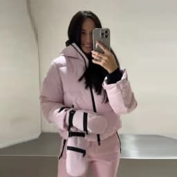 Winter Warm Hooded Ski Wear Suits For Women Windproof Waterproof Park Coat High Waist Warm Pants 2026 New Lady Snow Sportwears