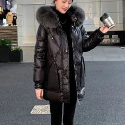 Down Coat Women Parkas Winter 2025 New Korean Warm Cotton Padded Coats Big Fur Collar Thick Down Jacket Disposable Outwear Femal