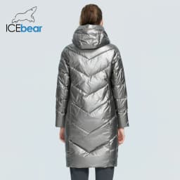 ICEbear 2023 new hooded winter women's jacket fashion casual slim long warm cotton coat brand ladies parkas GWD20302D