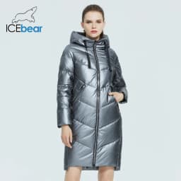 ICEbear 2023 new hooded winter women's jacket fashion casual slim long warm cotton coat brand ladies parkas GWD20302D