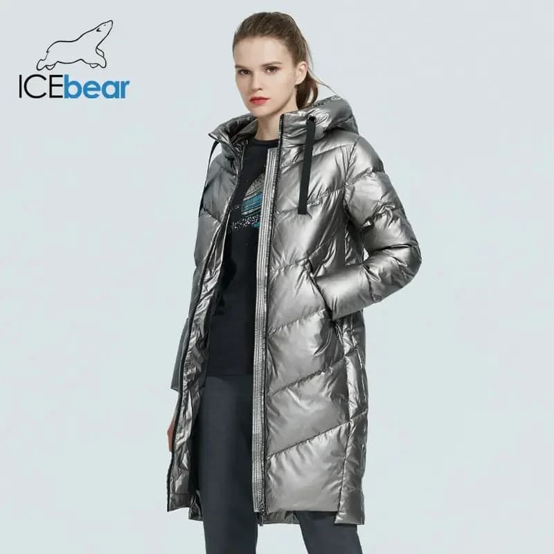 ICEbear 2023 new hooded winter women's jacket fashion casual slim long warm cotton coat brand ladies parkas GWD20302D