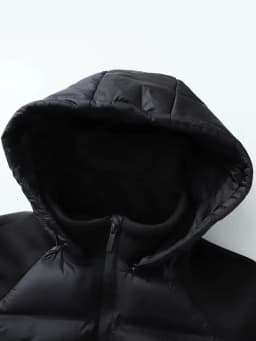 2026 Autumn Winter Women's Vintage Hooded Splicing Short Padded Jackets Lady European Lightweight Zip Warm Sports Parkas Coats