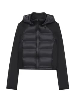 2026 Autumn Winter Women's Vintage Hooded Splicing Short Padded Jackets Lady European Lightweight Zip Warm Sports Parkas Coats