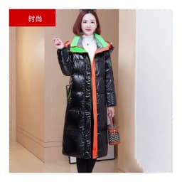2025 New Waterproof Coats Fashion Winter Down Cotton Jacket Womens Glossy Colorful Femme Thick Warm Long Hooded Puffer Parkas