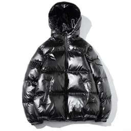 ZURICHOUSE Women's Puffer Jacket Winter Hooded Parka Fashion Glossy Waterproof Loose Thicken Warm Down Cotton-padded Coat M-5XL
