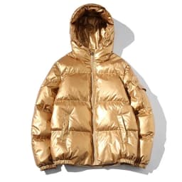 ZURICHOUSE Women's Puffer Jacket Winter Hooded Parka Fashion Glossy Waterproof Loose Thicken Warm Down Cotton-padded Coat M-5XL