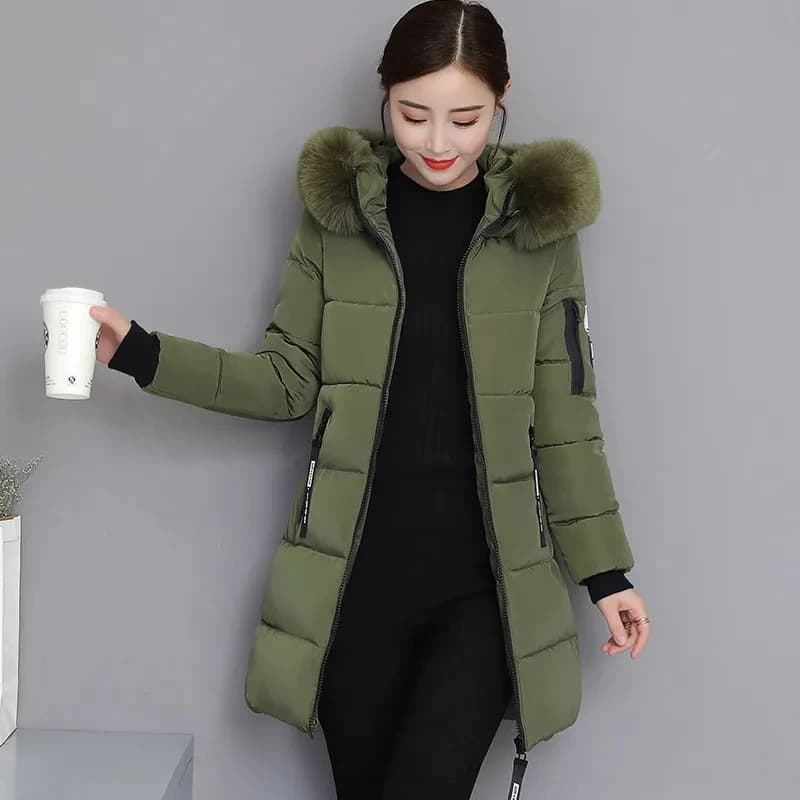 Winter Coat 2026 New Women's Thick Cotton Jacket Women Hooded Coat Medium Long Casual Student Jackets Female Warm Parka Overcoat
