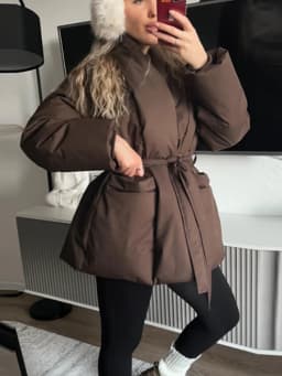 Lace Up Cotton Woman Winter Coats Casual V-neck Long Sleeve Pocket Female Jacket 2026 Chic Lady Daily New Outerwear Tops