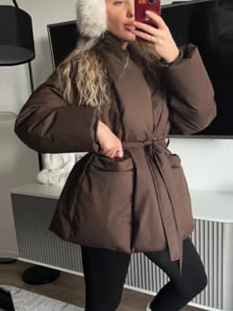 Lace Up Cotton Woman Winter Coats Casual V-neck Long Sleeve Pocket Female Jacket 2026 Chic Lady Daily New Outerwear Tops