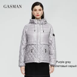 GASMAN 2022 NEW Spring Autumn Jackets Short casual parka Fashion Classic ladies jackets Thin Cotton Warm women Coat 21159