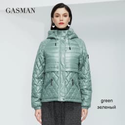 GASMAN 2022 NEW Spring Autumn Jackets Short casual parka Fashion Classic ladies jackets Thin Cotton Warm women Coat 21159