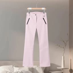 Thicken Warm Women's Skiwear Pink High Collar Hooded Cotton Padded Coat Straight Leg Zipper Pant 2025 New Winter Lady Ski Suit