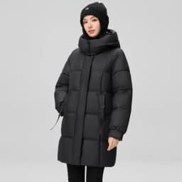 2026 New Winter Women Jacket Mid Long Hooded Parka Cotton Padded Jacket Female Parkas Loose Casual Warm Outwear Snow Wear Coats