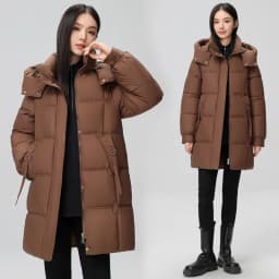 2026 New Winter Women Jacket Mid Long Hooded Parka Cotton Padded Jacket Female Parkas Loose Casual Warm Outwear Snow Wear Coats