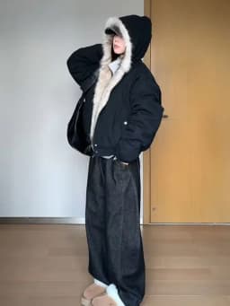 Autumn New Elegant Liner Fur Loose Coat Women Y2k Fur Collar Hood Thick Fashion Parkas Casual Outerwear Cotton Padded Jackets