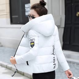 UHYTGF Winter Jackets For Women 2025 New Parkas Hooded Thick Warm Cotton Short Jacket Women's Basic Down Coat Outerwear 5XL 1058