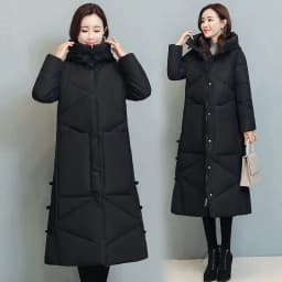 Winter Long Coat Women's 2025 Fashion New Thicken Cotton padded Warm Snow Outerwear Loose Female Windproof Hooded Jacket Parkas