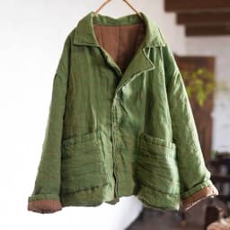 Johnature Women Vintage Linen Parkas Turn-down Collar Long Sleeve Coats 2026 Spring Chinese Style Button Pockets Female Parkas